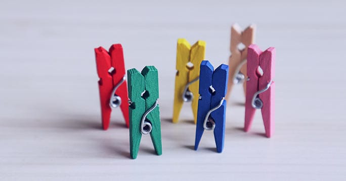coloured pegs