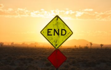 End of the road sign