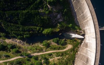 Aerial view of Dam